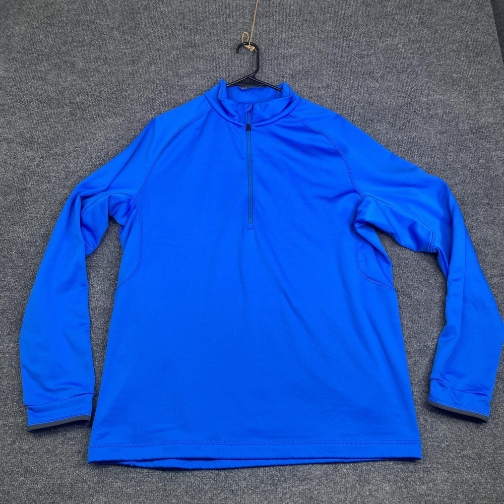 KJUS Men Hydraulic Half Zip Pullover Mens 2XL Blue Ski Base Layer Top Skiing